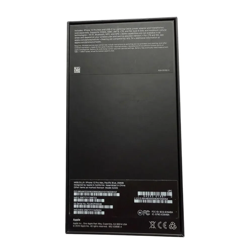 iPhone 12 Pro Max Empty Box 256GB